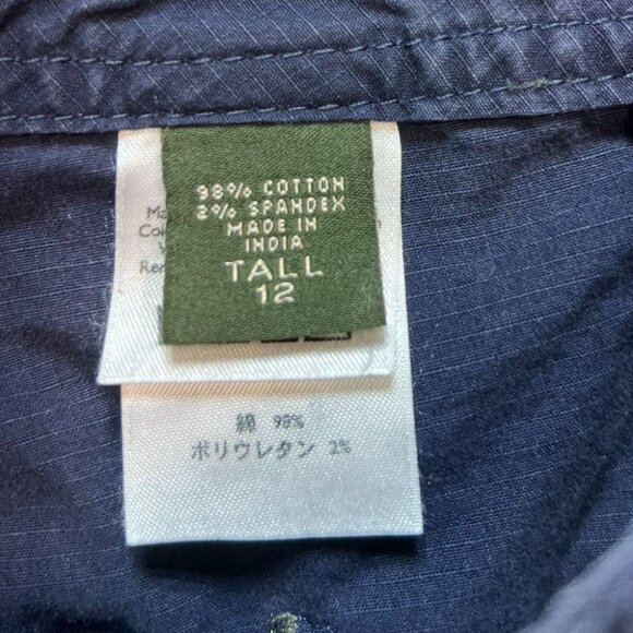 Eddie Bauer Women's Mercer Fit Cropped Pants Zipped Cargo Pocket Size 12 Blue - Picture 4 of 10